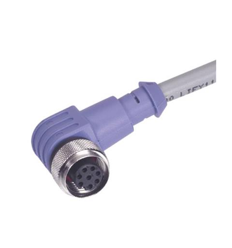 Socket M 12x1 12-pole 5m angled Accessories for Door handle switch TGx